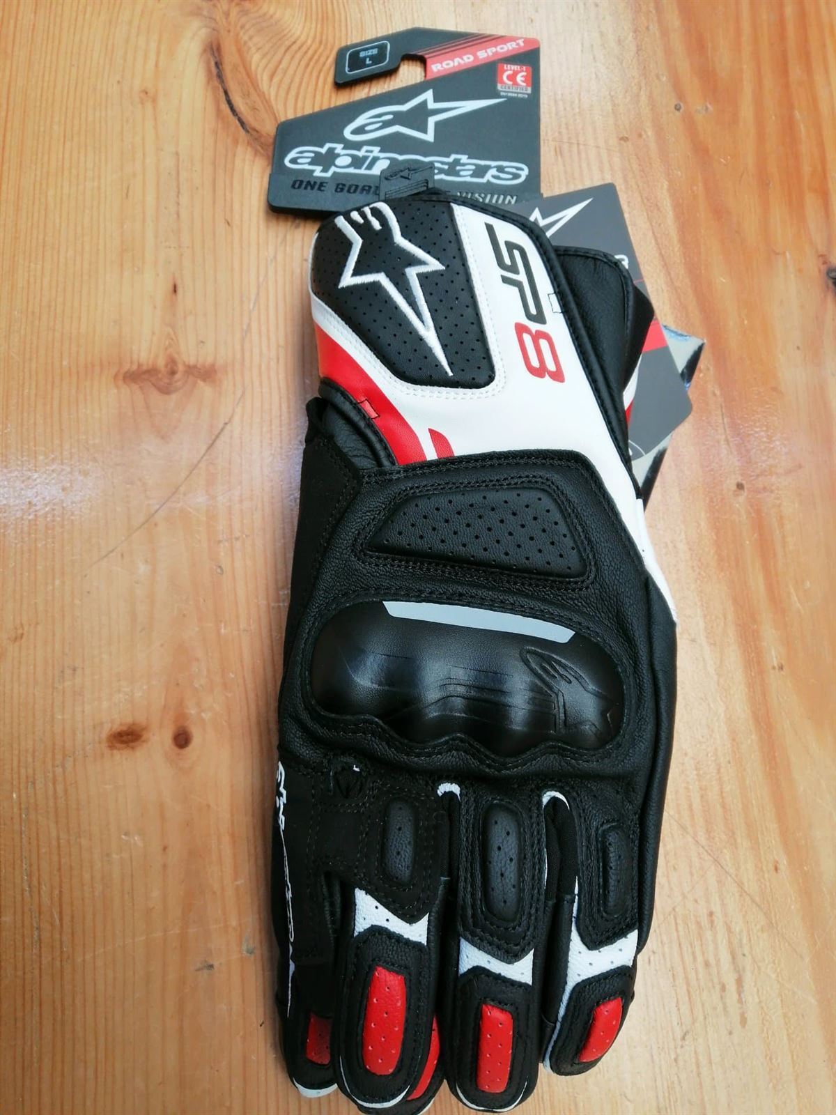 Guantes Alpinestars SP8 V2 rojo - Imagen 2