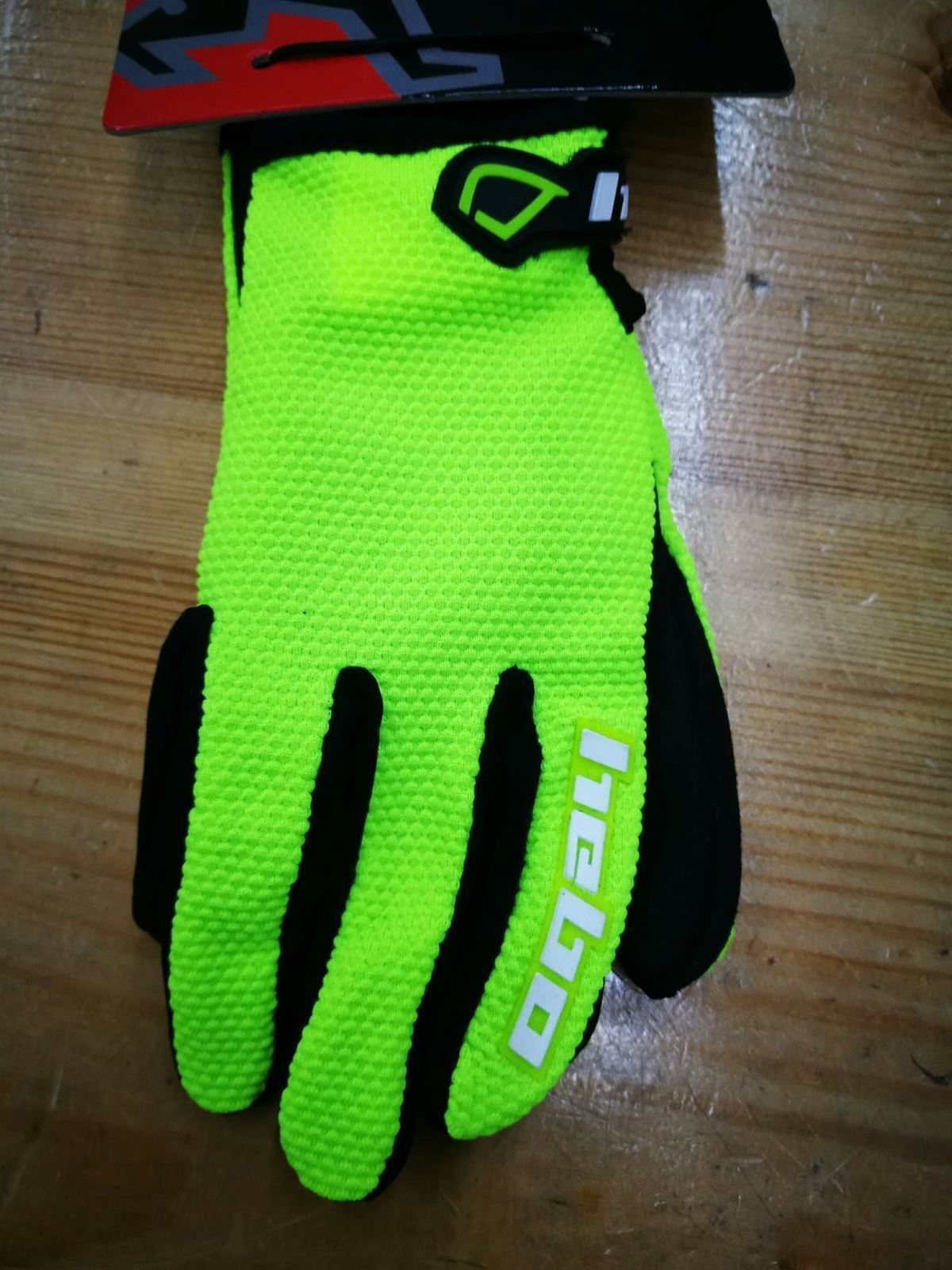 Guantes Hebo trial Team II junior amarillo fluor - Imagen 2