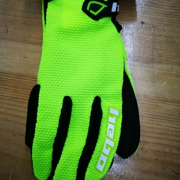 Guantes Hebo trial Team II junior amarillo fluor - Imagen 2