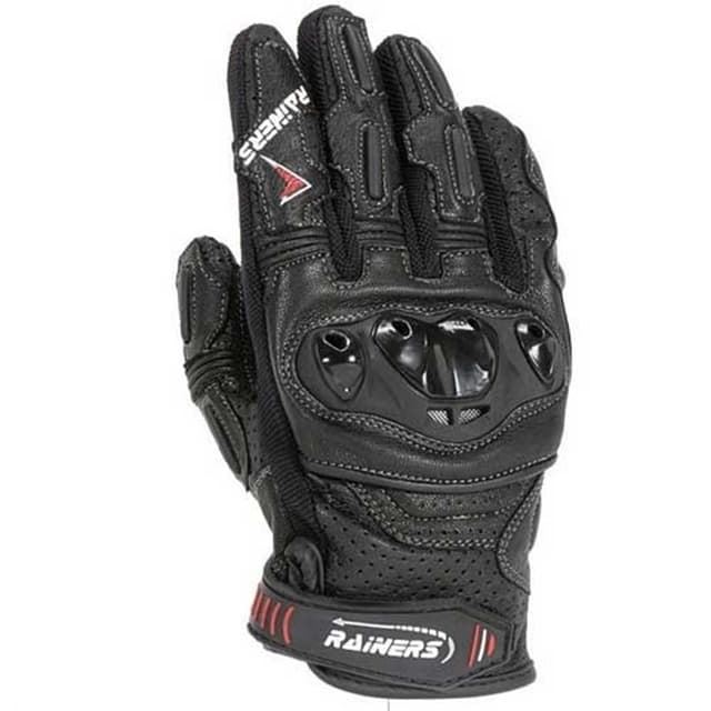 Guantes Rainers Road negro/rojo - Imagen 1