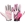 Guantes Shiro Mx-11 blanco/rosa - Imagen 1