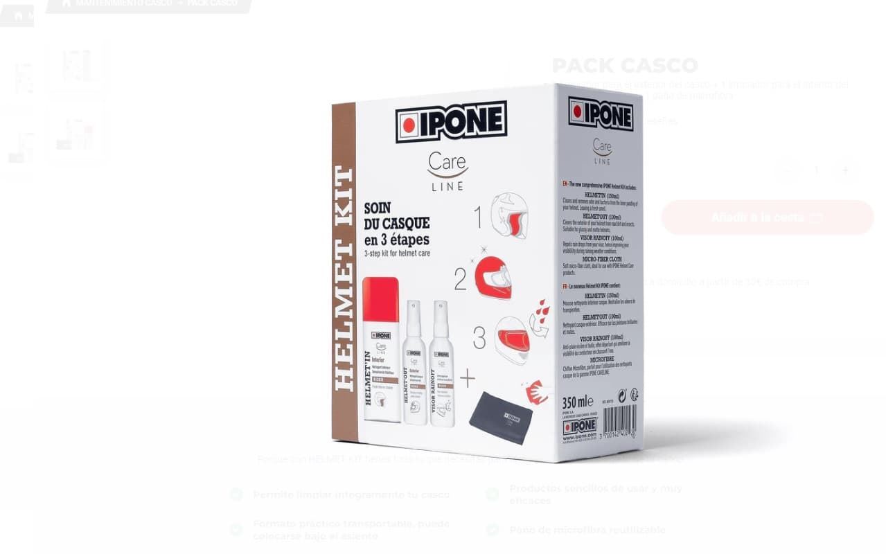 Kit Ipone limpieza cascos - Imagen 1