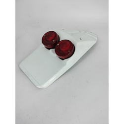 Portamatrículas Acerbis con luces para moto clásica - Imagen 2