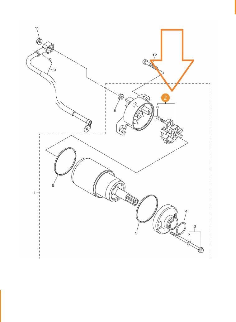 Soporte porta escobillas Yamaha - Imagen 1