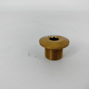 Tuerca eje rueda delantera Jitsie dorada para Gasgas trial - Imagen 2